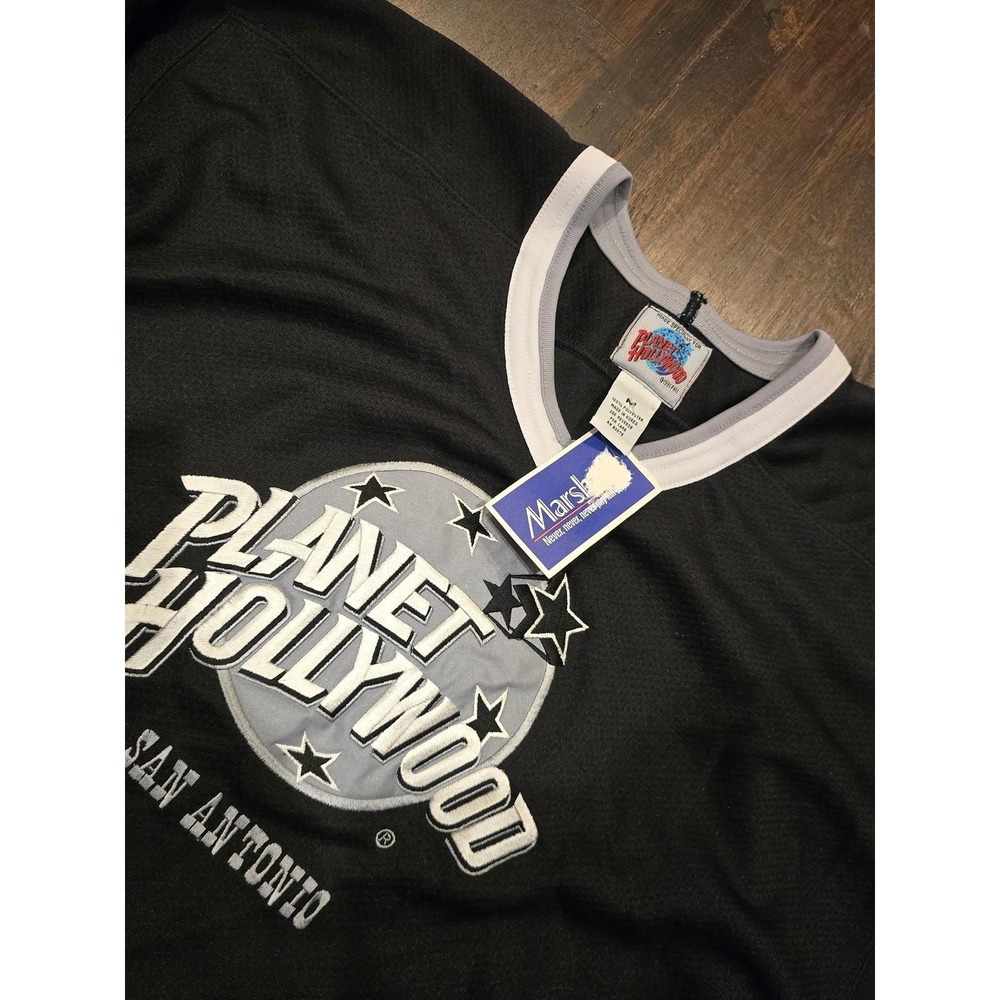 New Vintage 90s Planet Hollywood Hockey Jersey Mens M San Antonio Embroidered - Picture 3 of 5